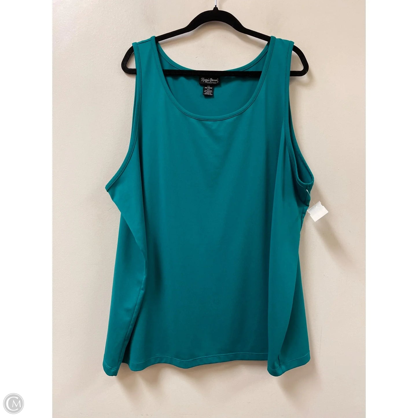 Top Sleeveless By Maggie Barnes In Green, Size: 3x