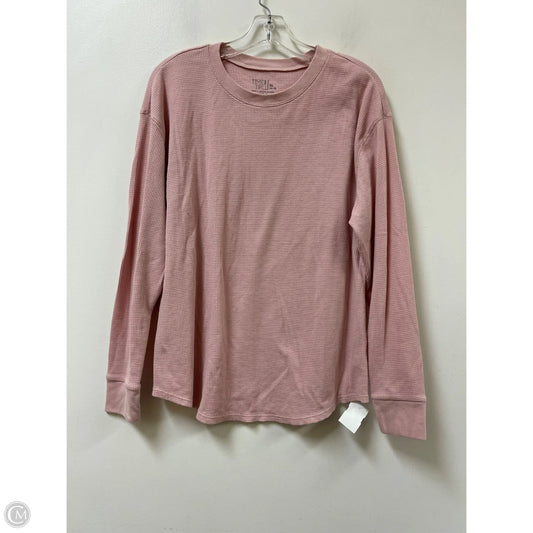 Top Long Sleeve By Time And Tru In Pink, Size: Xl