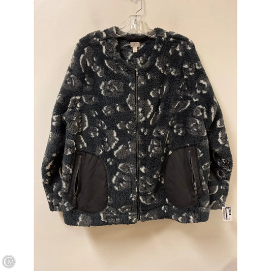 Jacket Faux Fur & Sherpa By Logo In Black, Size: Xl