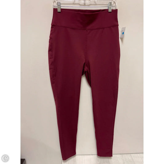 Athletic Leggings By Popfit In Red, Size: Xl