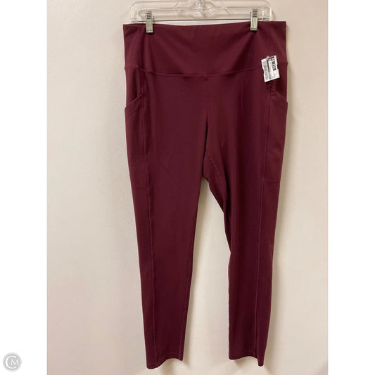 Athletic Leggings By 32 Degrees In Red, Size: Xl