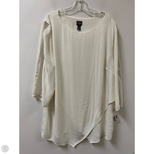 Top Short Sleeve By Chicos In Cream, Size: 2x