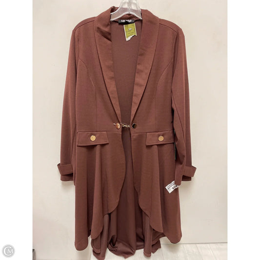 Blazer By Clothes Mentor In Brown, Size: Xl