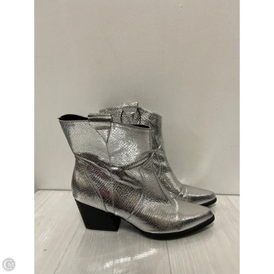 Boots Ankle Heels By Dolce Vita In Silver, Size: 9.5