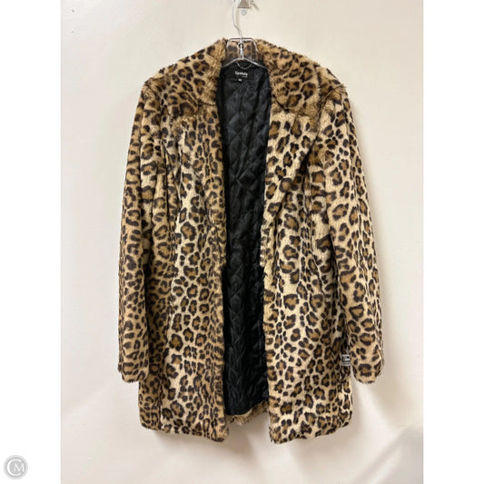 Coat Faux Fur & Sherpa By Clothes Mentor In Animal Print, Size: L