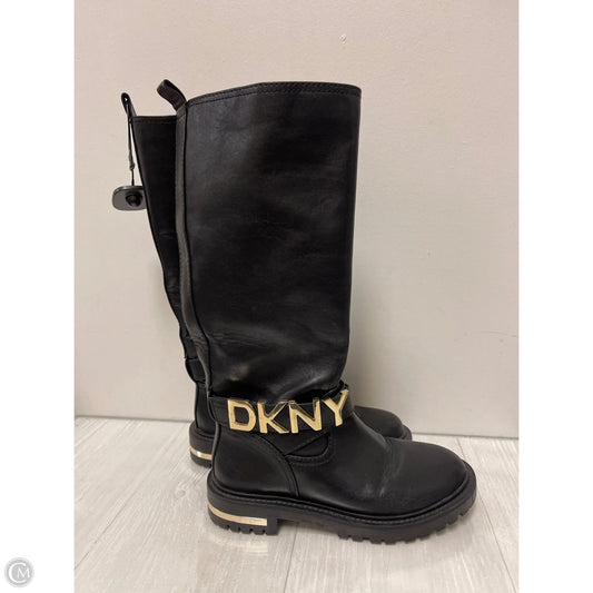 Boots Mid-calf Flats By Dkny In Black, Size: 5.5
