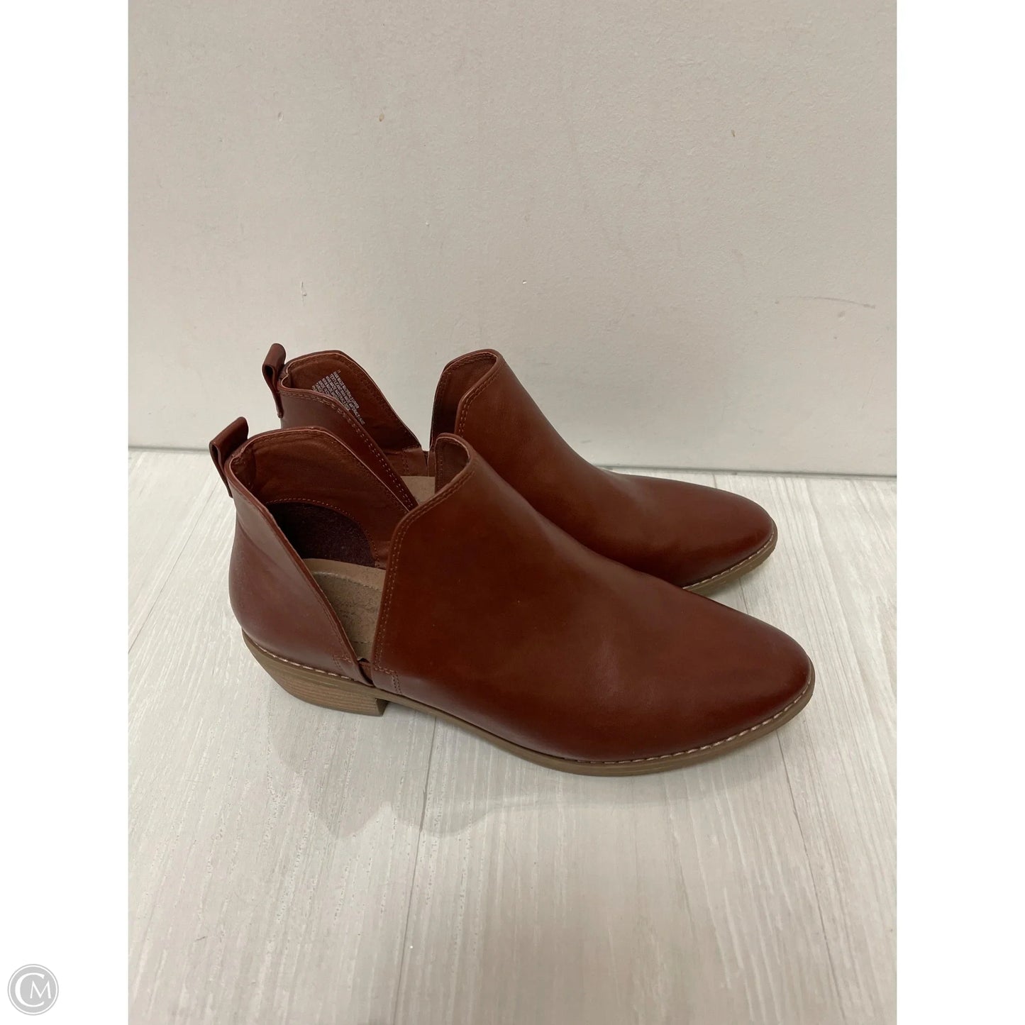 Boots Ankle Heels By Universal Thread In Brown, Size: 11