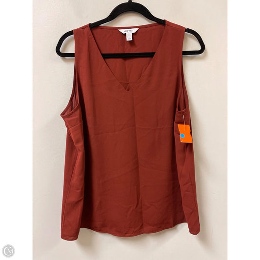 Top Sleeveless By Nine West In Orange, Size: L