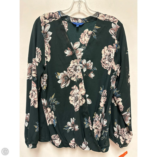Top Long Sleeve By Apt 9 In Green, Size: L