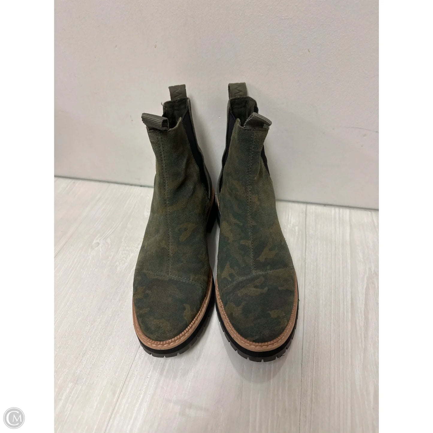 Boots Ankle Heels By Toms In Camouflage Print, Size: 8