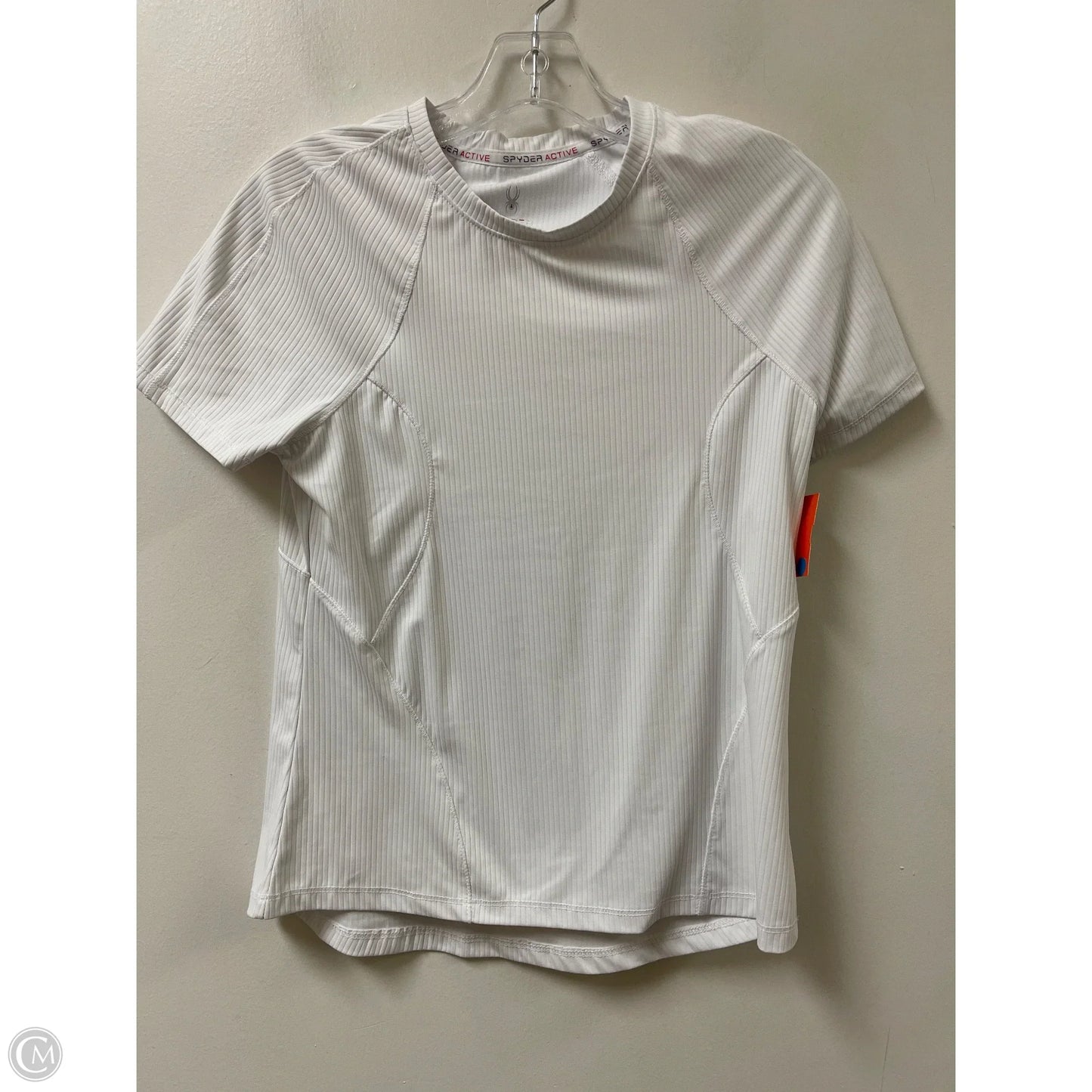 Athletic Top Short Sleeve By Spyder In White, Size: S