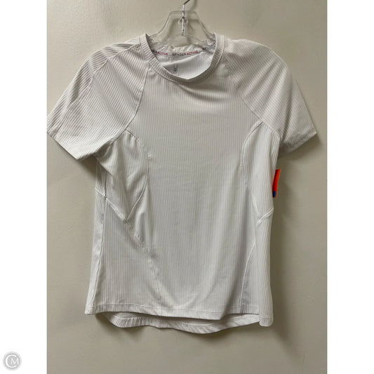 Athletic Top Short Sleeve By Spyder In White, Size: S