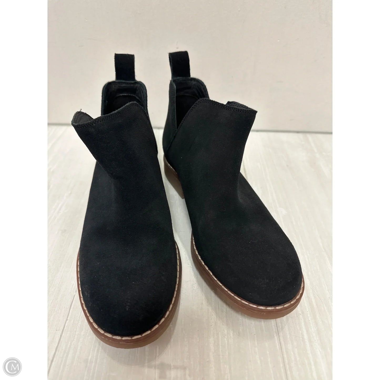 Boots Ankle Flats By Clothes Mentor In Black, Size: 6