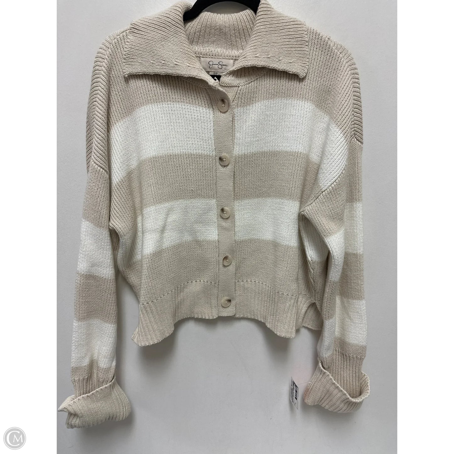 Sweater Cardigan By Jessica Simpson In Cream, Size: Xl