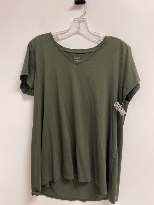 Green Top Short Sleeve Pure Jill, Size M