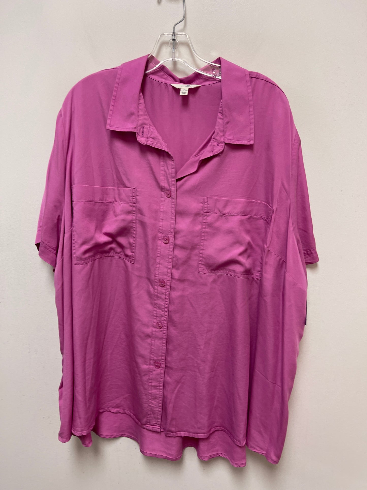 Purple Top Short Sleeve Terra & Sky, Size 3x