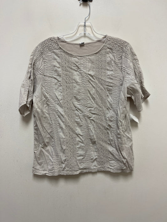 Cream Top Short Sleeve Old Navy, Size Xl