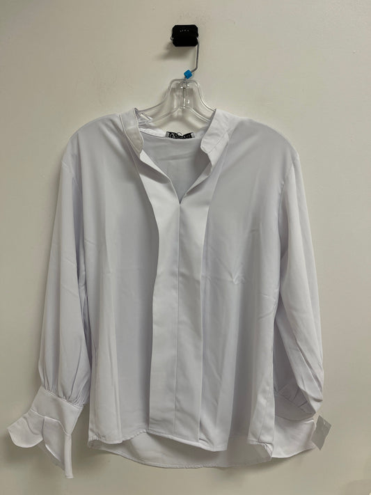 White Blouse Long Sleeve Clothes Mentor, Size S