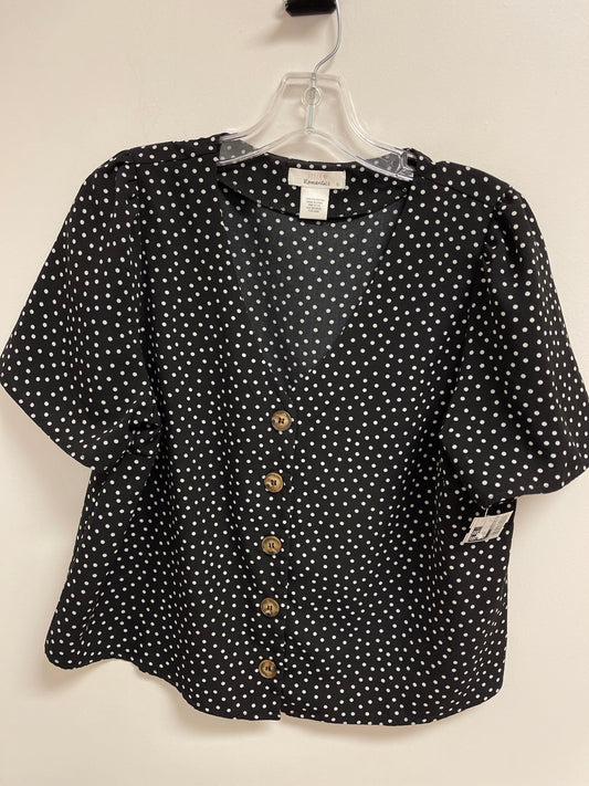 Black Top Short Sleeve Urban Romantics, Size L