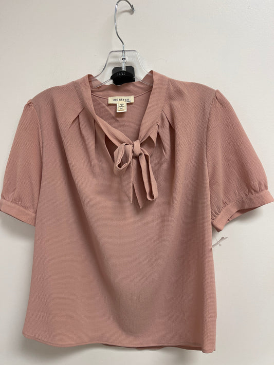 Pink Top Short Sleeve Monteau, Size M