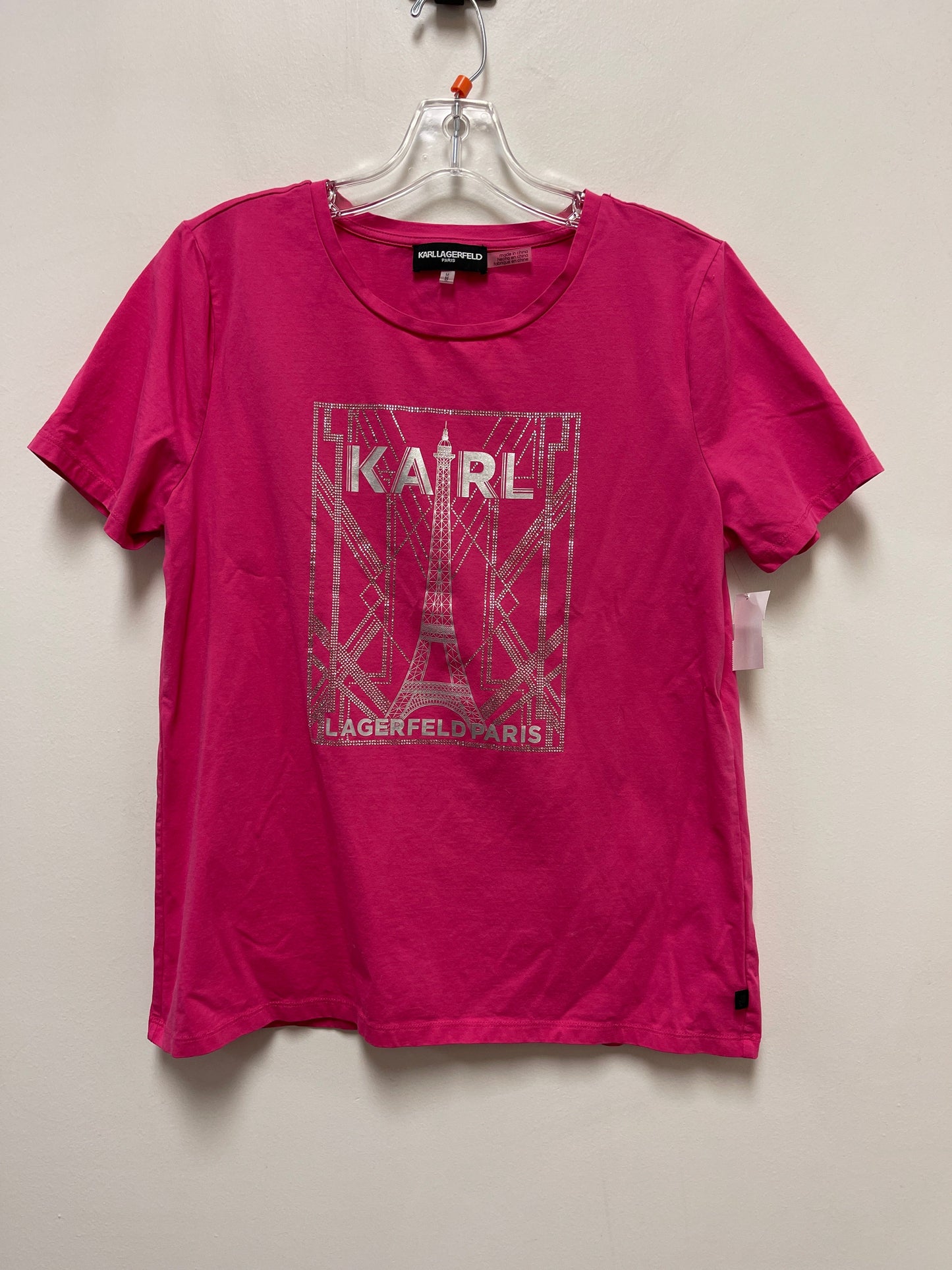 Pink Top Short Sleeve Karl Lagerfeld, Size M