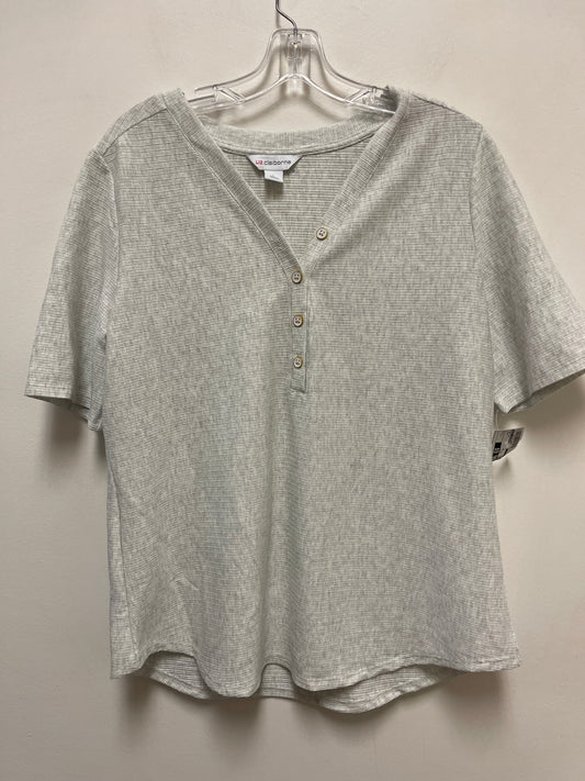 Grey Top Short Sleeve Liz Claiborne, Size L