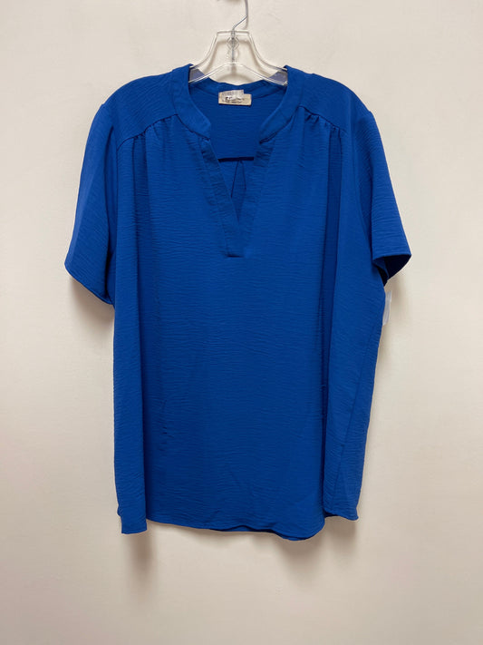 Blue Top Short Sleeve Entro, Size Xl