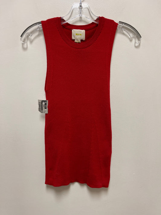 Red Top Sleeveless Maeve, Size Xs