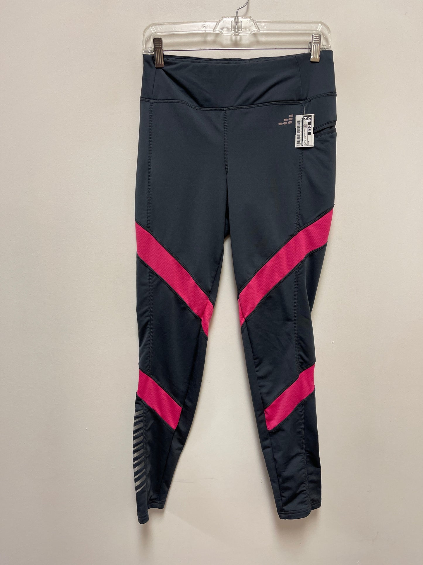 Athletic Leggings By Bcg In Grey & Pink, Size: M