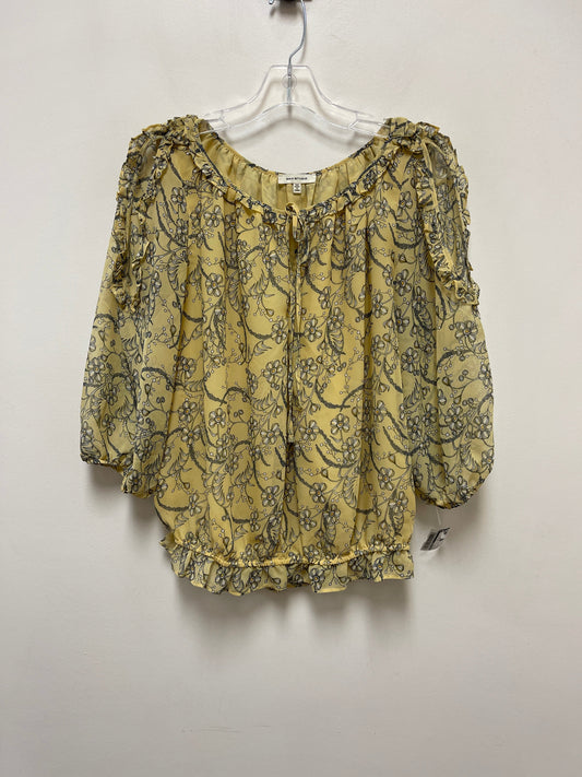 Top Long Sleeve By Max Studio In Yellow, Size: M