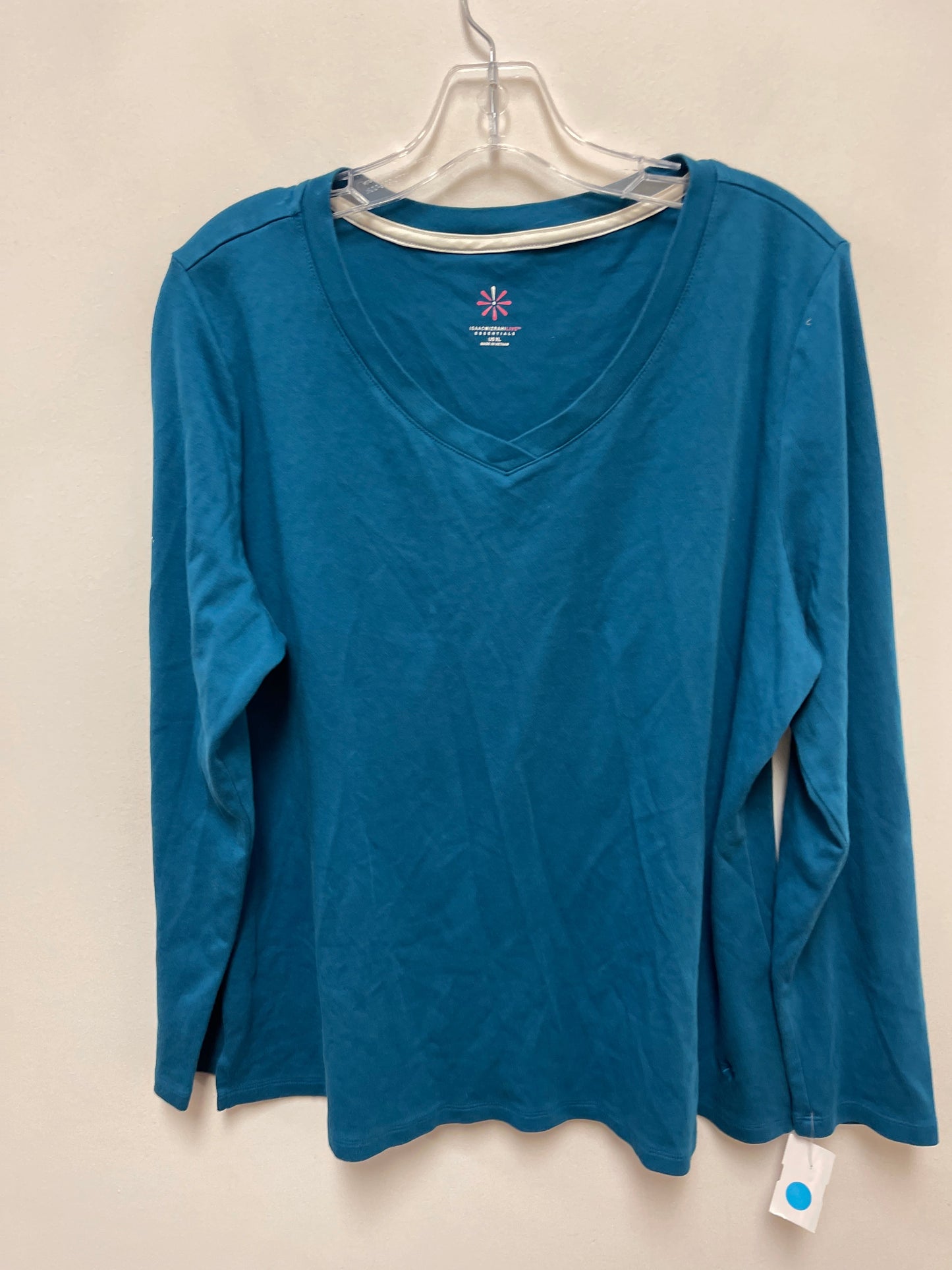 Top Long Sleeve By Isaac Mizrahi In Blue, Size: Xl