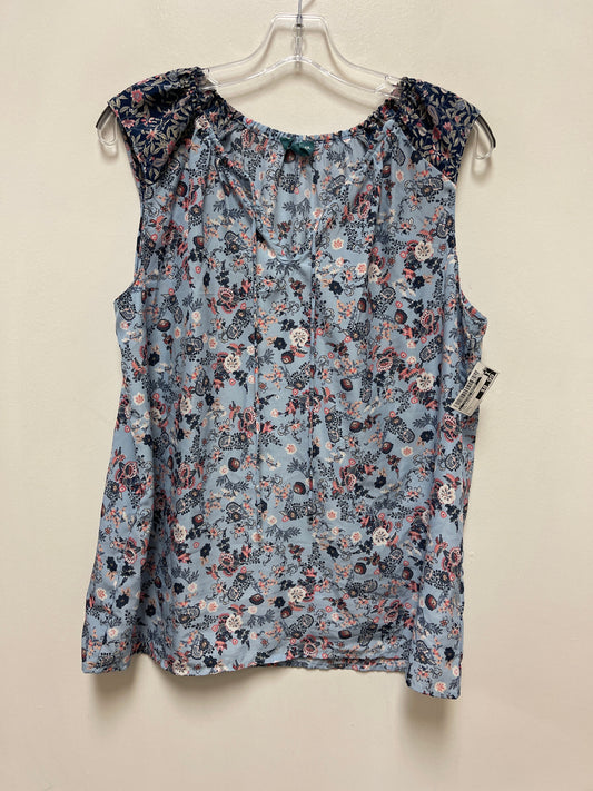 Top Sleeveless By Clothes Mentor In Blue, Size: L