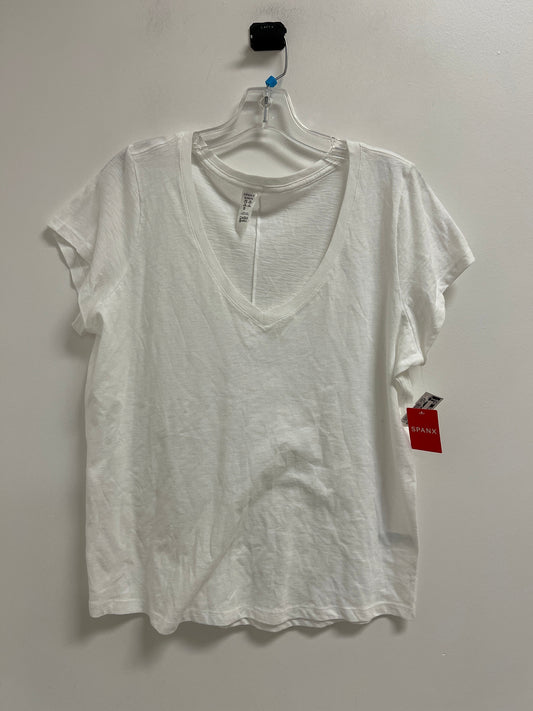 Top Short Sleeve By Spanx In White, Size: Xl