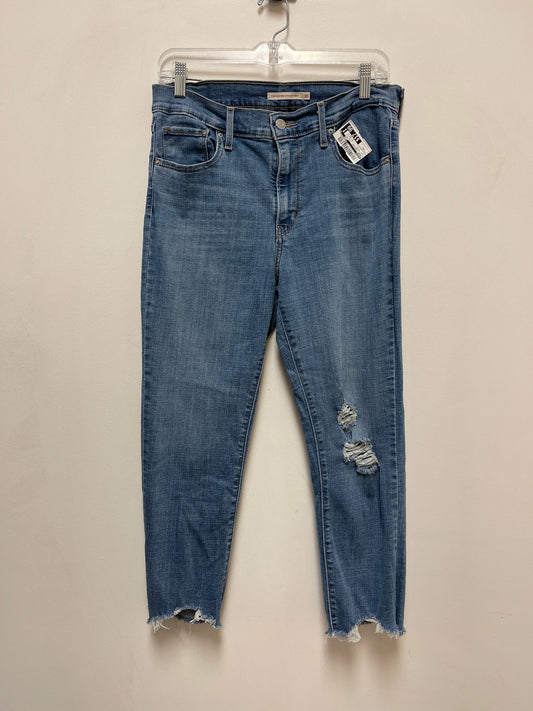 Jeans Straight By Levis In Blue Denim, Size: 12