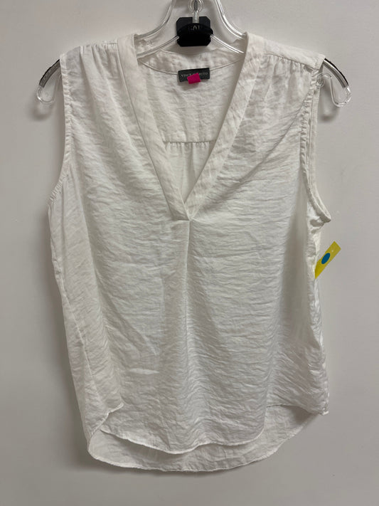 Top Sleeveless By Vince Camuto In White, Size: M