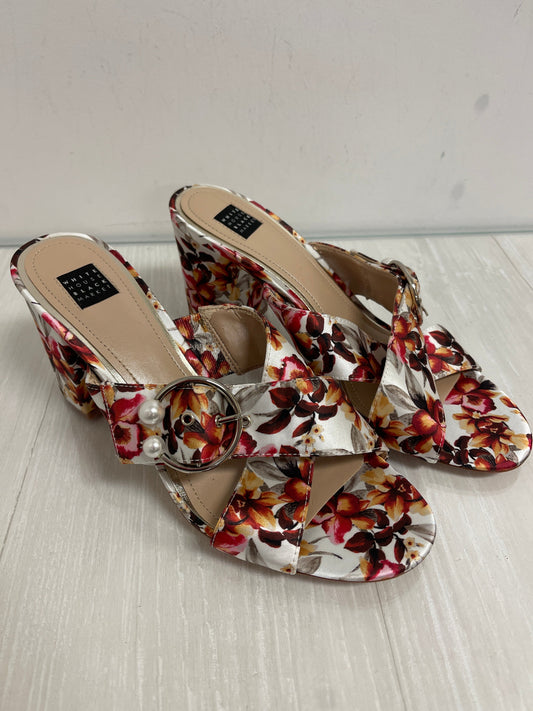 Shoes Heels Block By White House Black Market In Floral Print, Size: 9