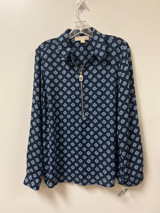 Top Long Sleeve By Michael By Michael Kors In Blue, Size: L