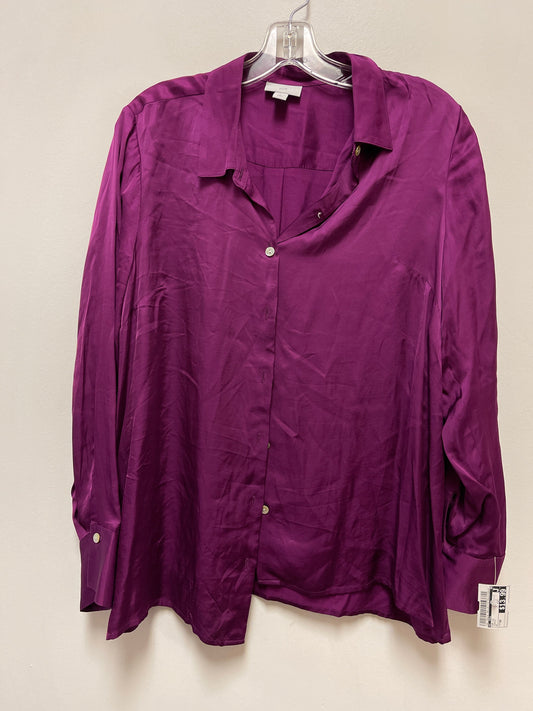 Top Long Sleeve By J. Jill In Purple, Size: Mp