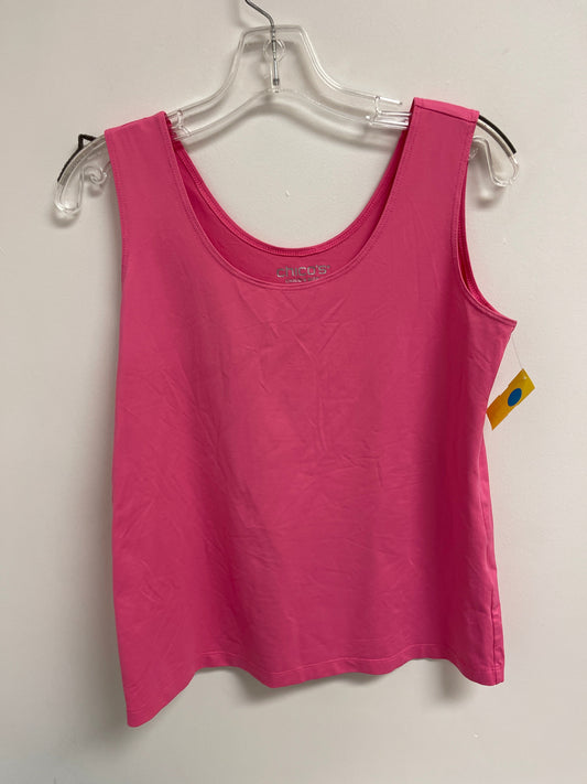 Top Sleeveless By Chicos In Pink, Size: M