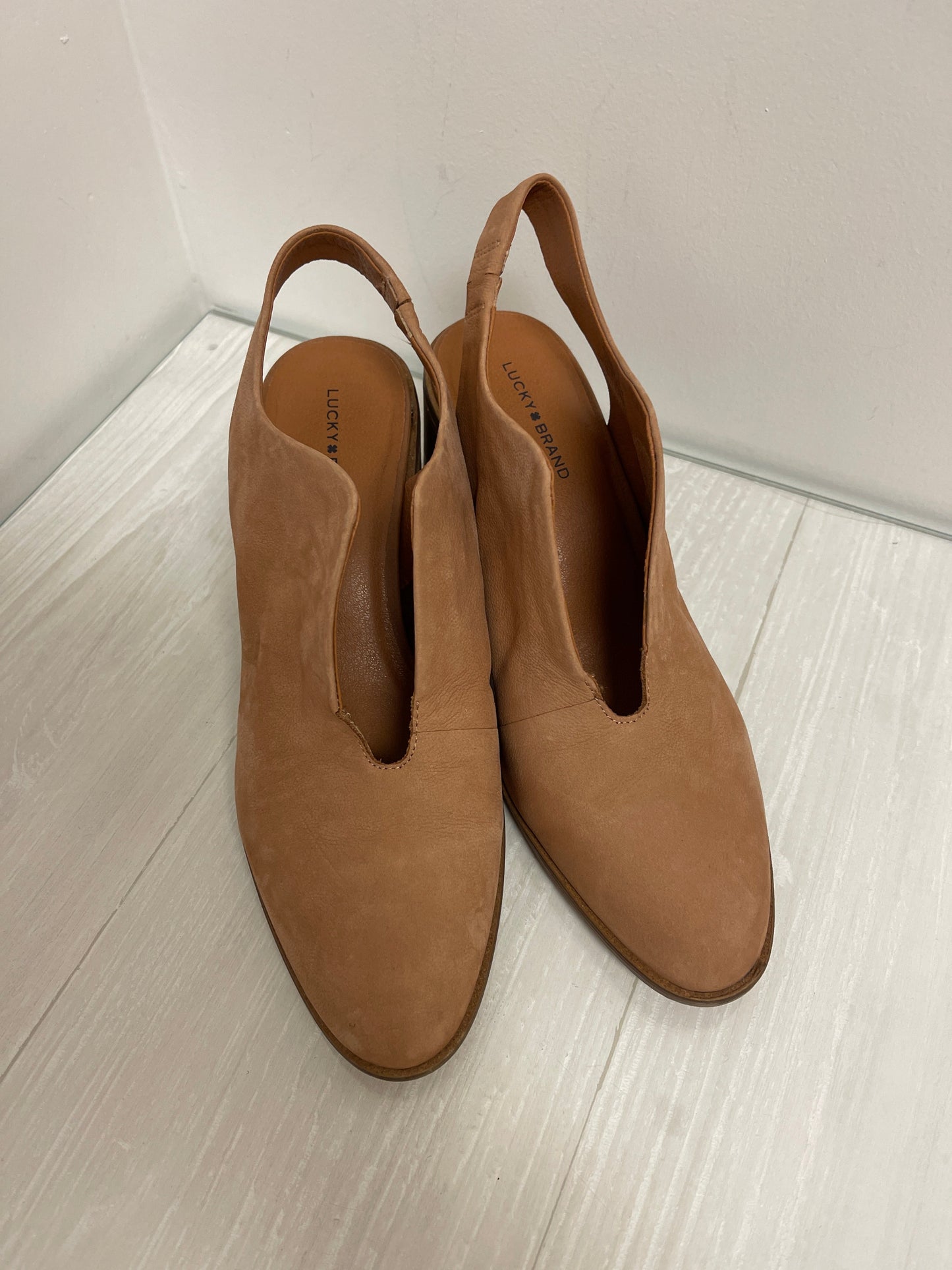 Shoes Heels Block By Lucky Brand In Tan, Size: 10