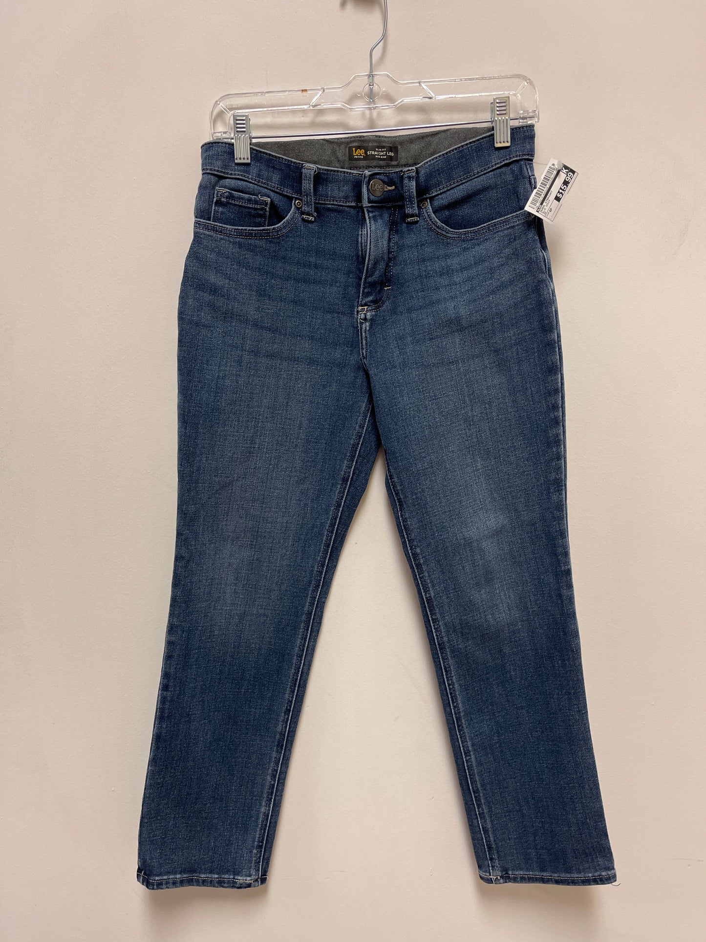 Jeans Straight By Lee In Blue Denim, Size: 6p