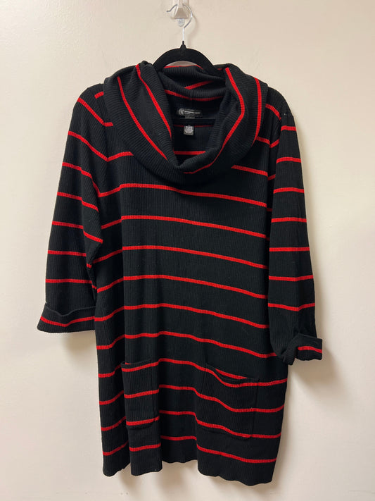 Sweater By Inc In Black & Red, Size: 2x