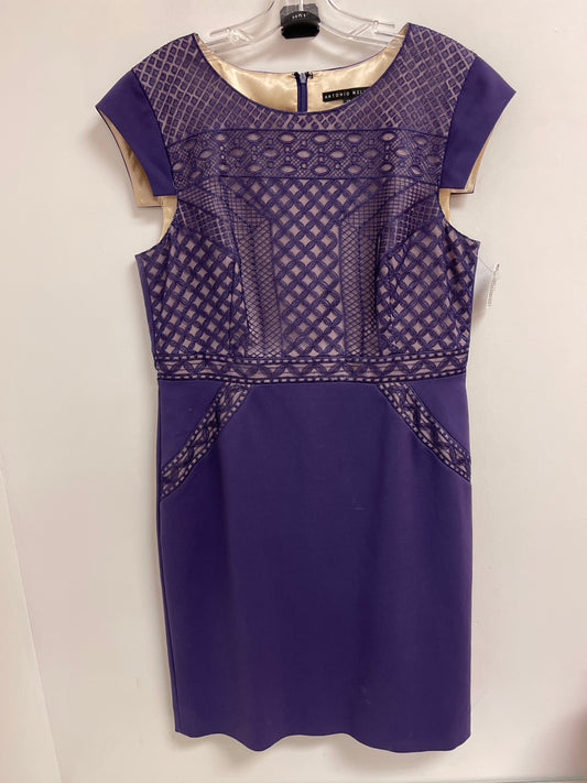 Dress Casual Midi By Antonio Melani In Purple, Size: 12