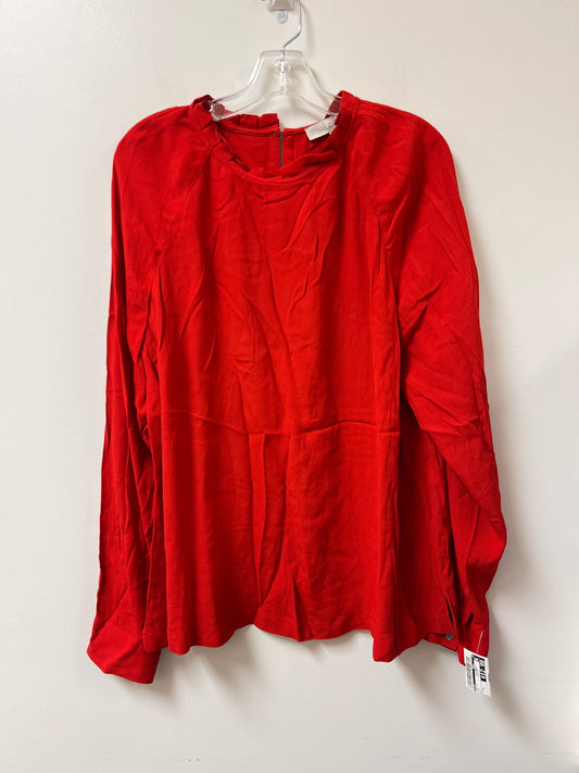 Top Long Sleeve By Loft In Red, Size: Xl