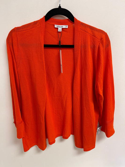 Cardigan By Chicos In Orange, Size: L