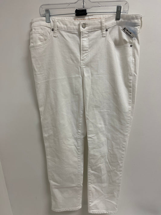 Jeans Straight By Chicos In White, Size: 12