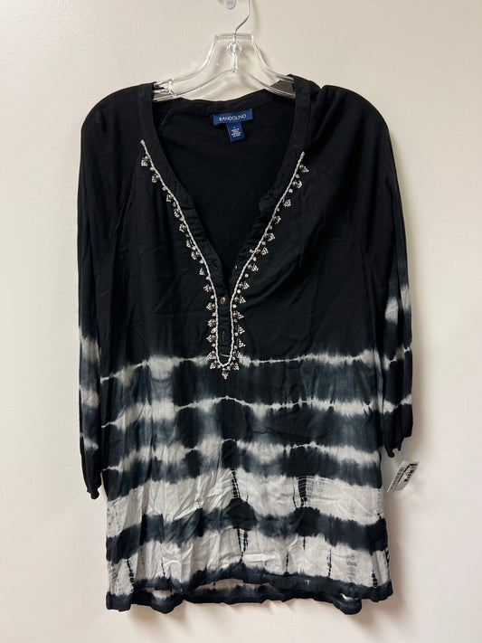 Top Long Sleeve By Bandolino In Black & Blue, Size: L