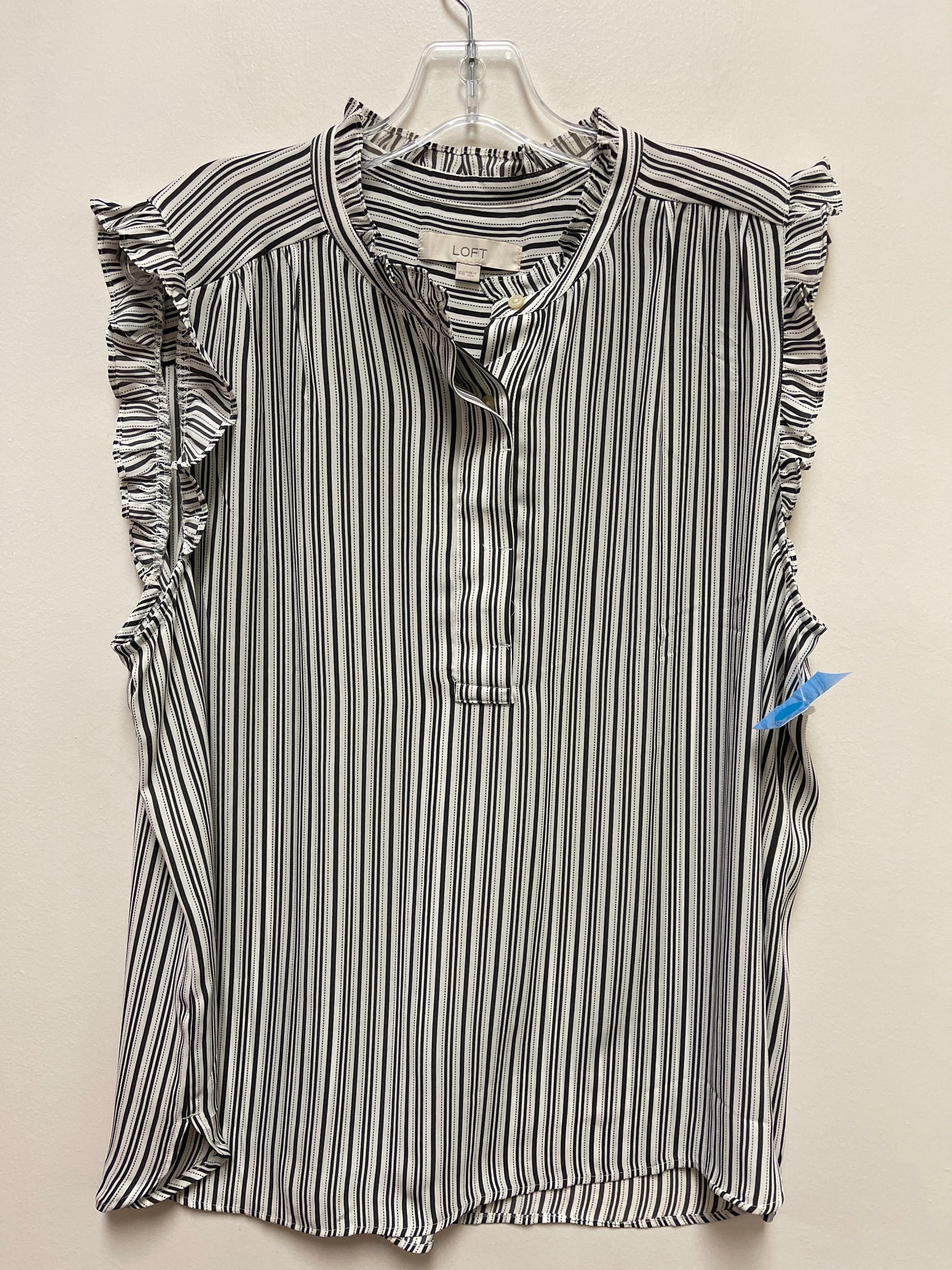 Top Sleeveless By Loft In Striped Pattern, Size: 2x