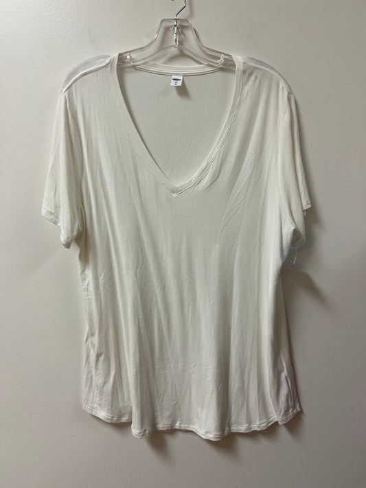 Top Short Sleeve By Old Navy In White, Size: Xl