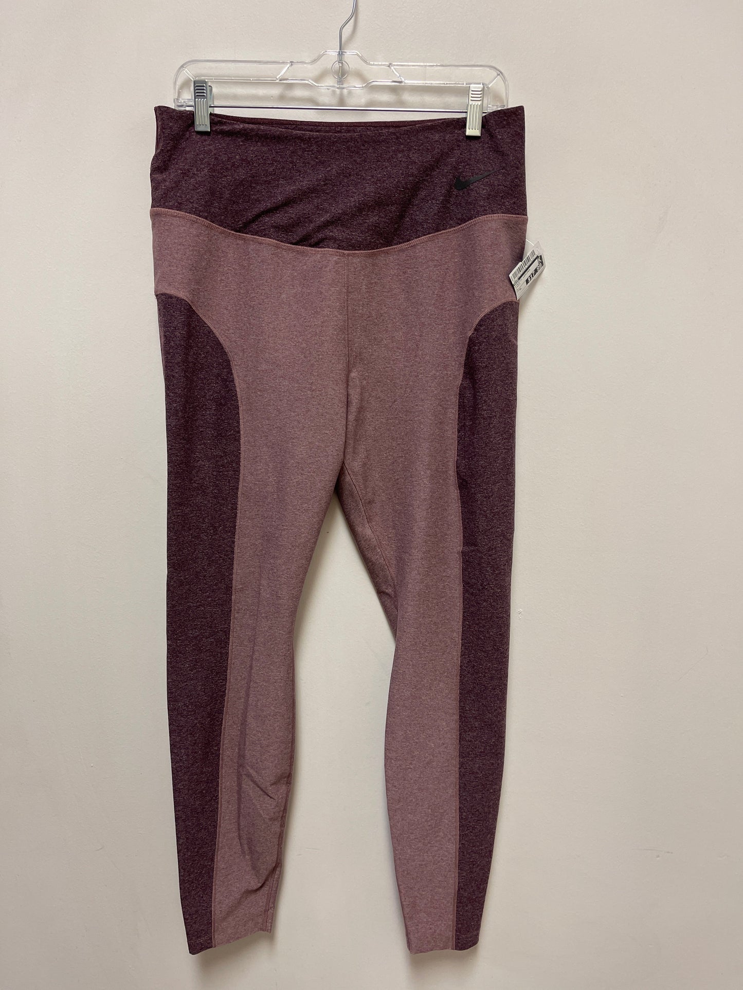 Athletic Leggings By Nike In Purple, Size: Xl